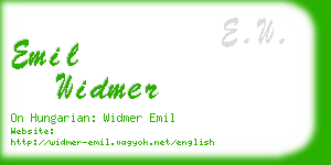 emil widmer business card